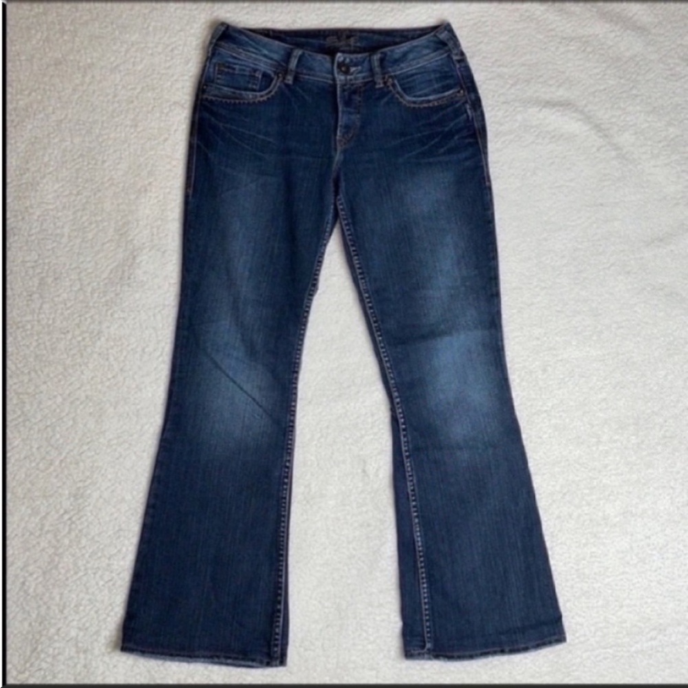 Silver Jeans Dark Blue Bootcut Women Jeans 28x29 - Picture 9 of 11